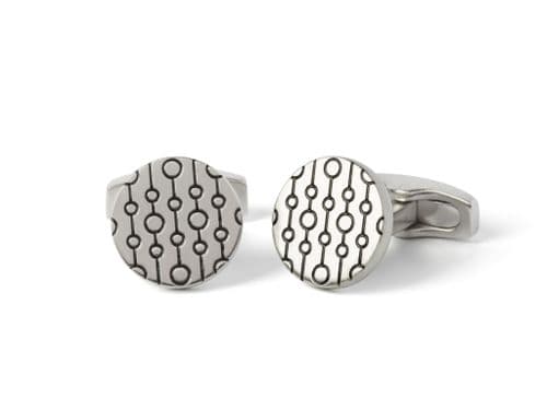 70's Enamel Chain Brushed Cufflink