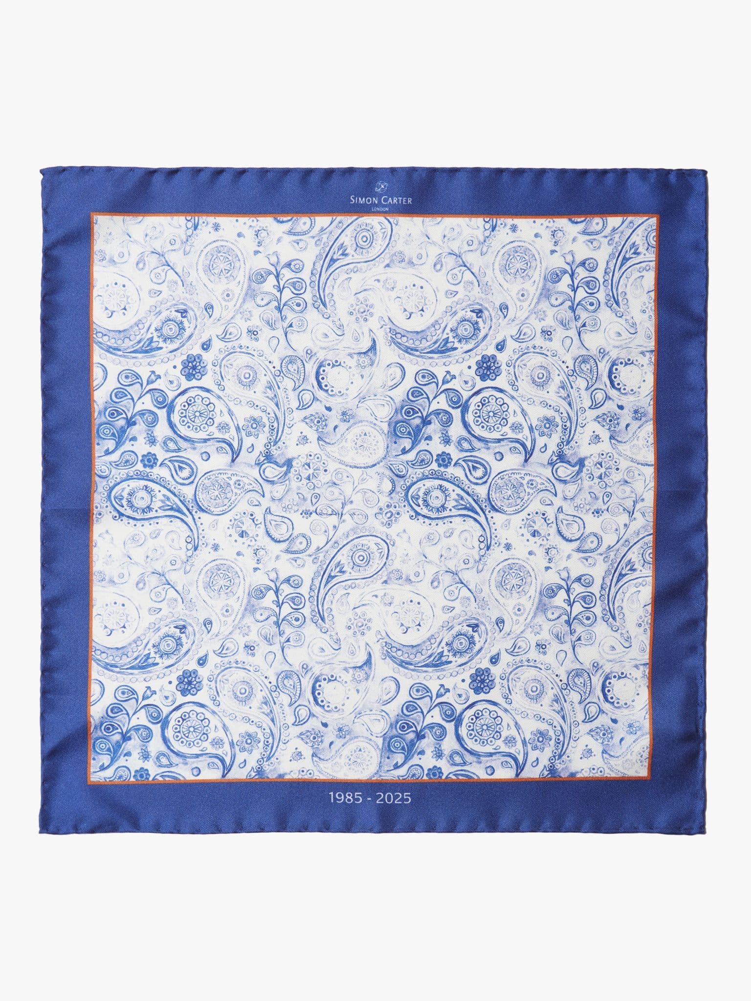 Anniversary Paisley Silk Pocket Square
 