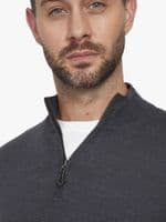 Barton Half Zip Jumper Charcoal