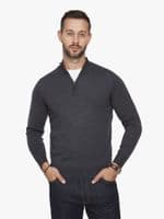 Barton Half Zip Jumper Charcoal