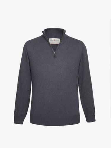 Barton Half Zip Jumper Charcoal