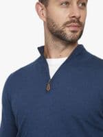 Barton Half Zip Jumper Indigo