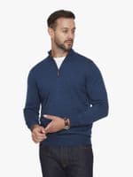 Barton Half Zip Jumper Indigo