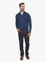 Barton Half Zip Jumper Indigo