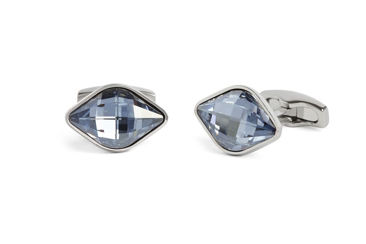 Blue Crystal Lemon Cufflinks