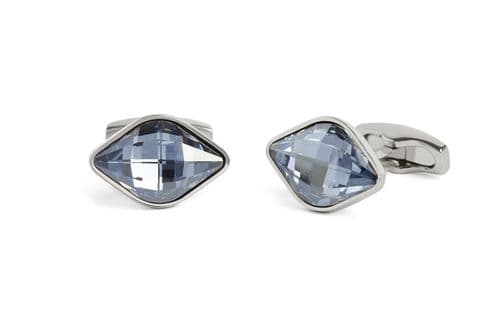 Blue Crystal Lemon Cufflinks