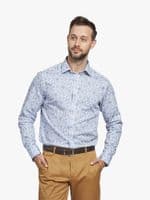 Blue Floral Sketch Shirt