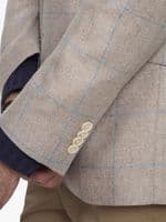 Blue Silk Windowpane Jacket