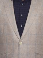 Blue Silk Windowpane Jacket