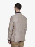 Blue Silk Windowpane Jacket