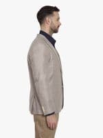 Blue Silk Windowpane Jacket