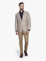 Blue Silk Windowpane Jacket