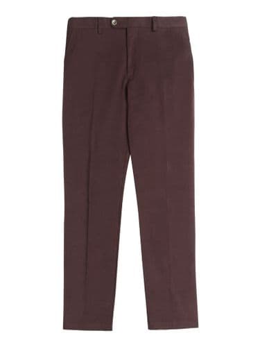 Brushed Cotton Trousers Wine