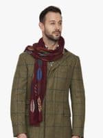 Burgundy Leaves Scarf