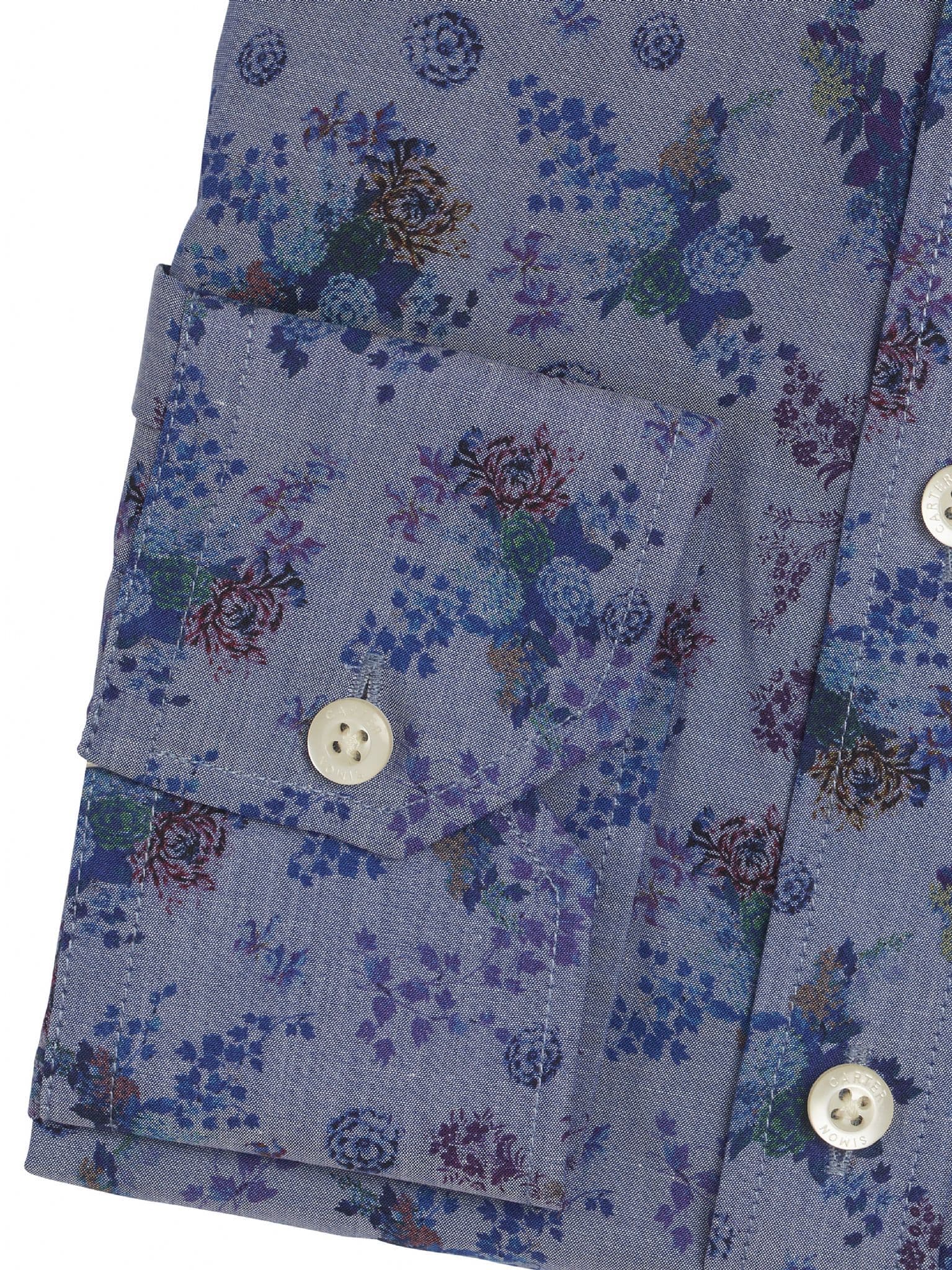 Side view of Chambray Floral Shirt - 16