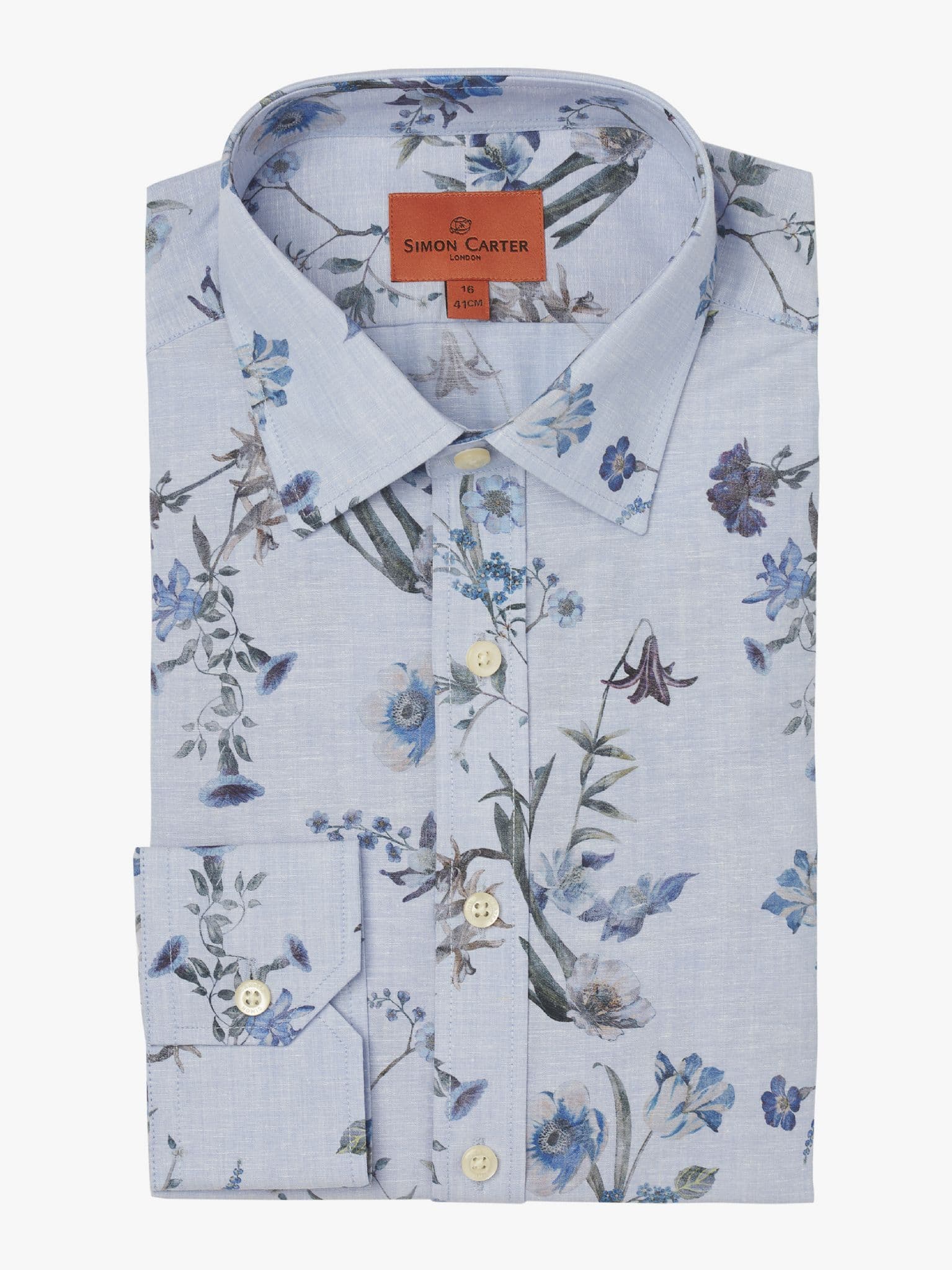Chambray Flowers Shirt - 16
 
