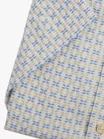 Cream and Blue Dobby Shirt