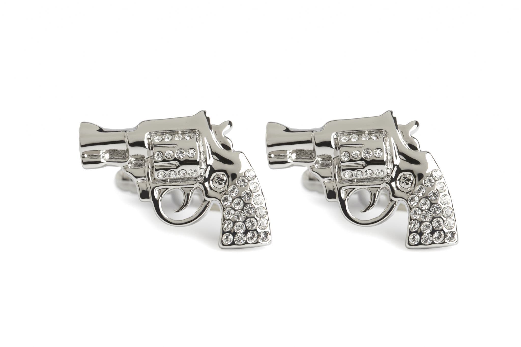 Crystal Pistol Cufflinks
 