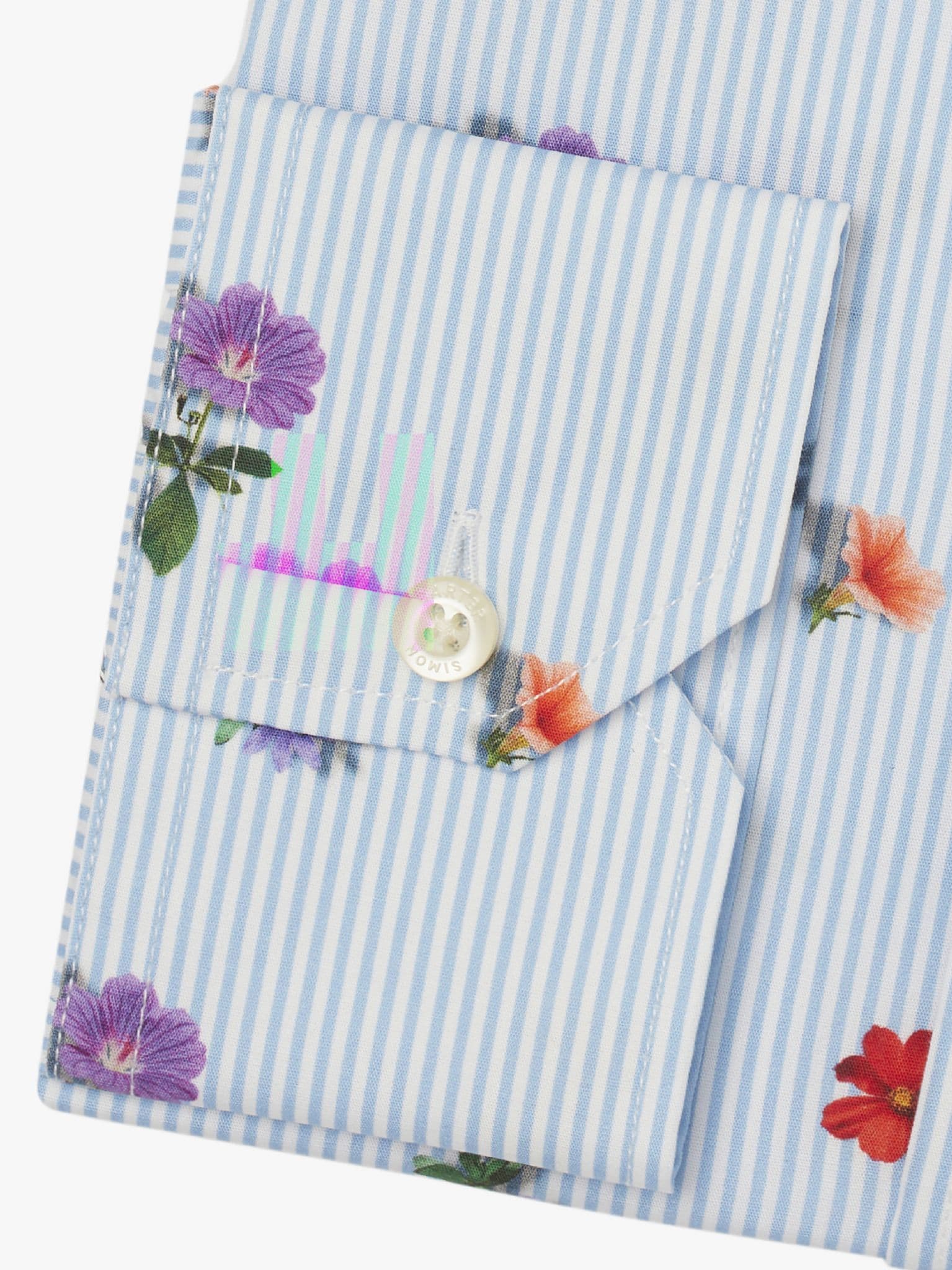 トップス Floral Stripe Jacquard Shirt Foxport Riley Embroidered Floral Stripe Shirt Size 20W | eBay