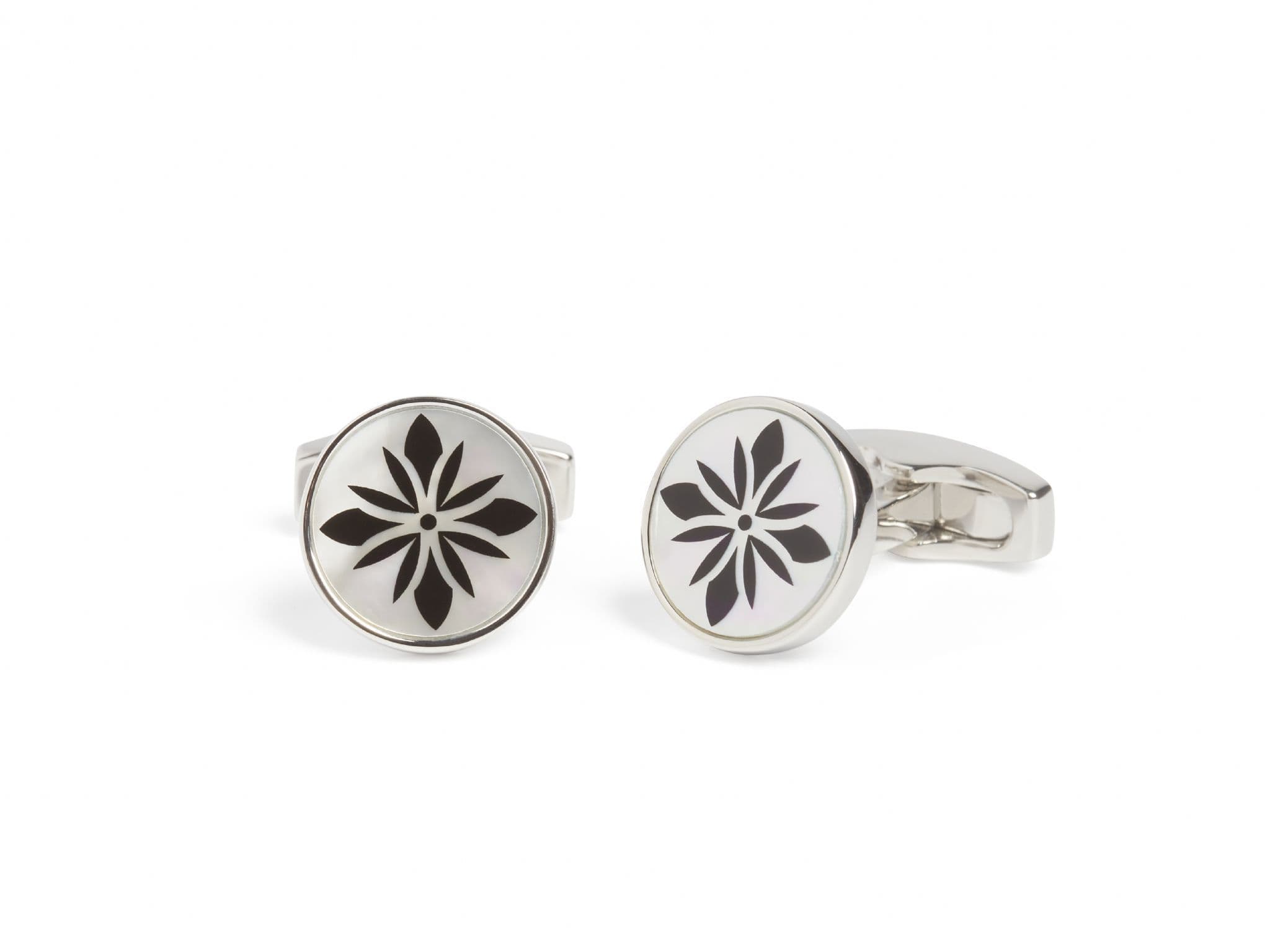 Flower Print MoP Cufflink
 