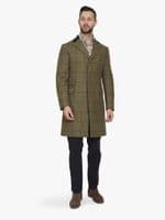Green Country Check Overcoat