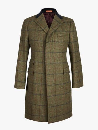 Green Country Check Overcoat