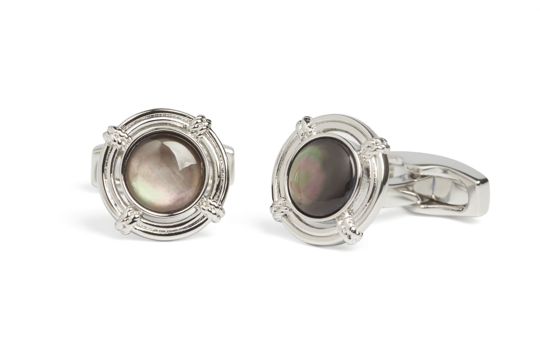 Grey MoP Life Buoy Cufflink
 