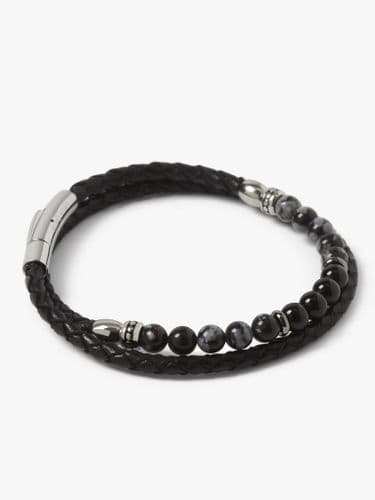 Hayle Snowflake Obsidian Bracelet