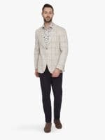 Japanese Bishu Cream Check Jacket
