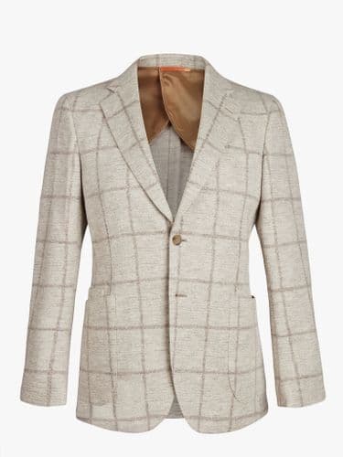 Japanese Bishu Cream Check Jacket
