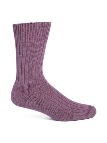 Made in England Alpaca Walking Socks Damson