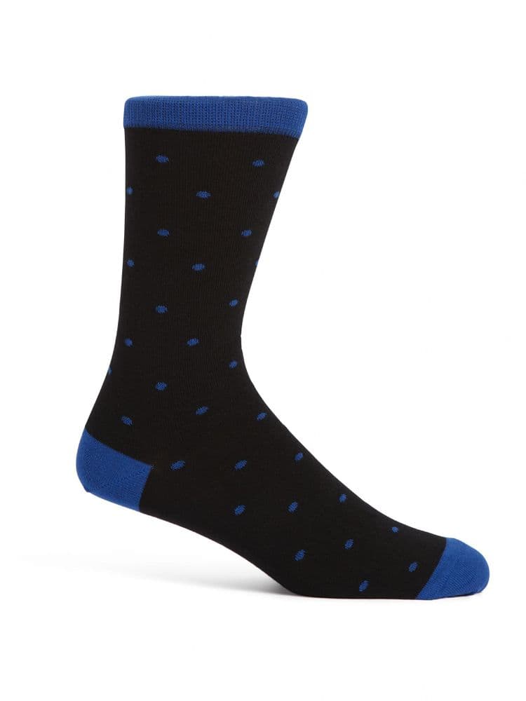 Made in England Dotty Socks Black
