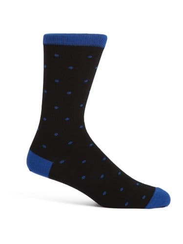 Made in England Dotty Socks Black