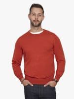 Merino Crew Neck Jumper Burnt Orange