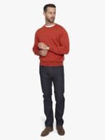 Merino Crew Neck Jumper Burnt Orange