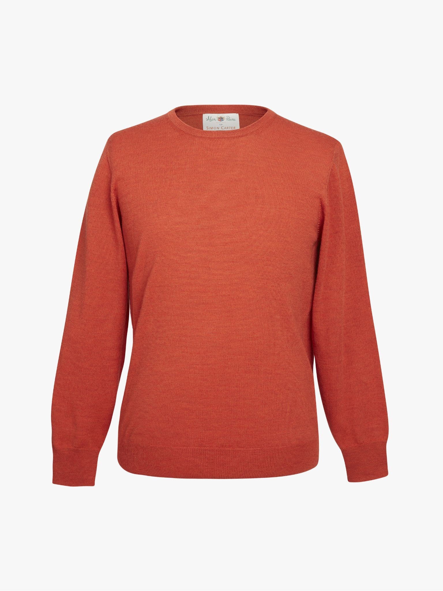 Merino Crew Neck Jumper Burnt Orange - 40