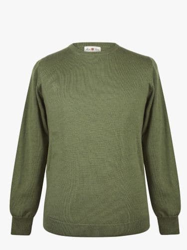 Merino Crew Neck Jumper Forest