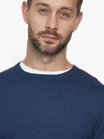 Merino Crew Neck Jumper Indigo