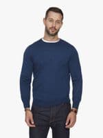 Merino Crew Neck Jumper Indigo
