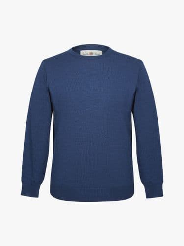 Merino Crew Neck Jumper Indigo