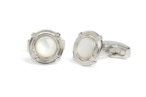 Mother of Pearl Life Buoy Cufflink