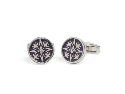 Navy Bouquet Cufflink