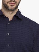 Navy Seersucker Shirt