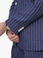 Navy Striped Linen Jacket
