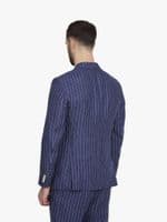 Navy Striped Linen Jacket