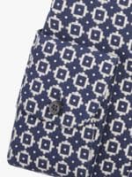 Navy White Jacquard Shirt