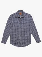 Navy White Jacquard Shirt