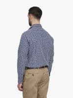 Navy White Jacquard Shirt