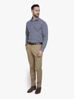 Navy White Jacquard Shirt
