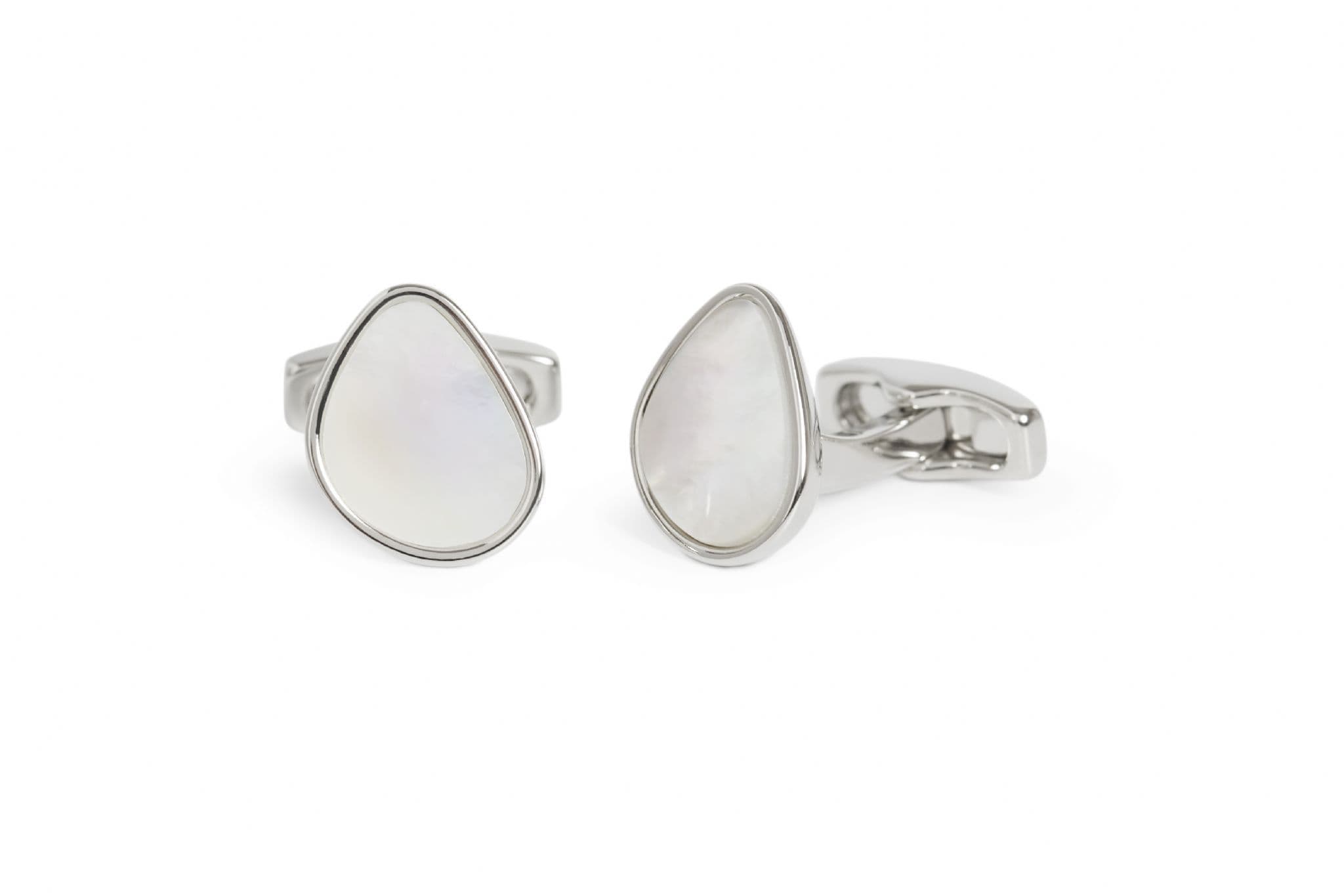 Organic Pebble Mother of Pearl Cufflink
 